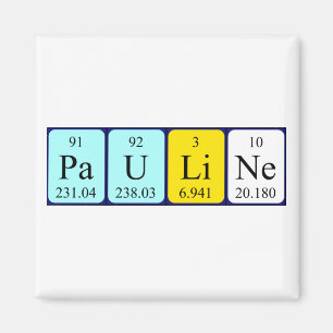 Pauline Periine bord namn magnet