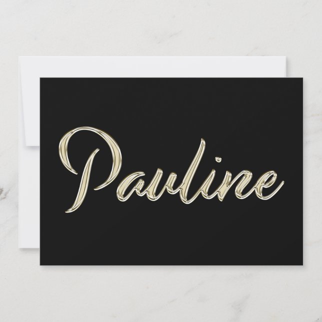 Pauline white gold Handwriting Karte Kort (Framsida)