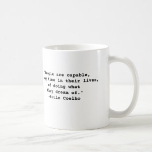 Paulo Coelho citationsteckenmugg Kaffemugg