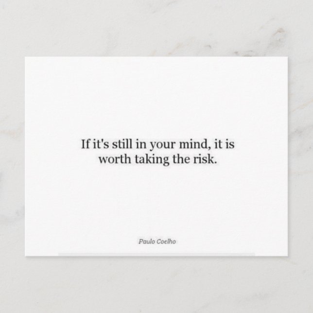 Paulo Coelho Quote Vykort (Framsida)