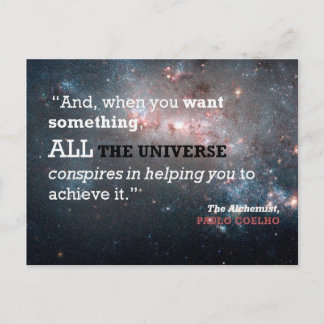 Paulo Coelho The Alchemist Quote, all Universe Vykort