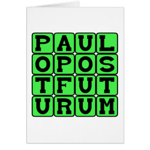 Paulo Post Futurum, lite efter framtiden Hälsningskort