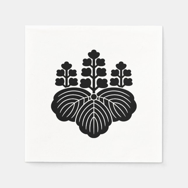 Paulownia med 5-7 blomningar pappersservett (Framsidan)