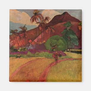 Pauls Gauguin Tahitian landskap (1893) Magnet