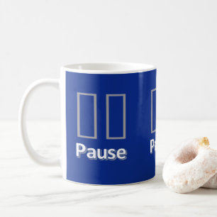 Paus, blå Mugg