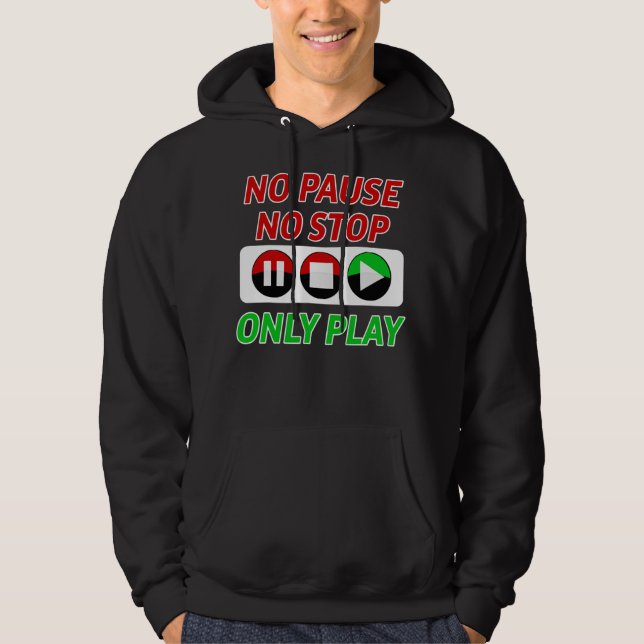 Paus för den konstiga spelspelaren för Gamer Gift  Hoodie (Framsida)