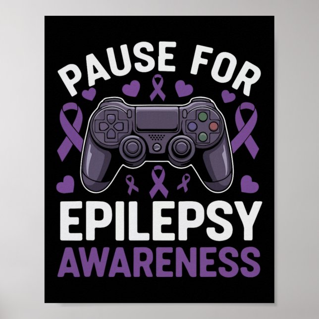 Paus för epilepsimedvetenhet Gamer-förespråkande M Poster (Framsidan)