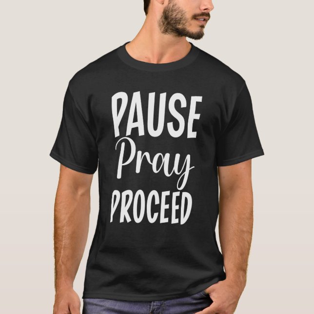 Paus - fortsätt med matris t shirt (Framsida)