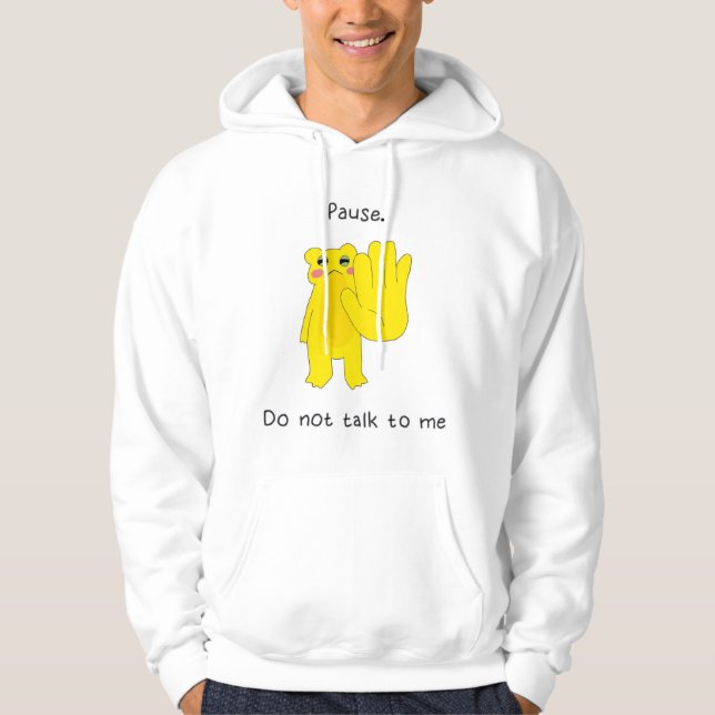 PAUS. TALA INTE MED MIG HOODIE (Framsida)