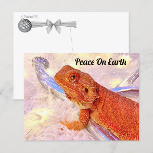 Paus - Teak the Bearded Dragon-julen Vykort