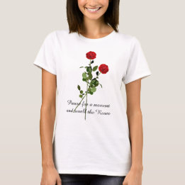 Pausa och lukta på rosorna Inspirationscitat T Shirt
