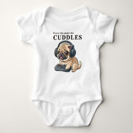 Pausa spelet för Cuddle - Cute Gamer HUND T Shirt