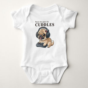 Pausa spelet för Cuddle - Cute Gamer HUND T Shirt
