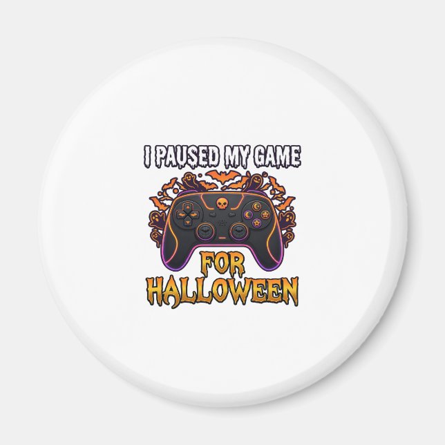 Pausad Halloween-spel Kontrollfladdermöss Spöken_1 Magnet (Framsidan)