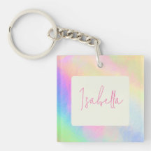 Pausad Pastel Personalize Namn Acrylic Keychain