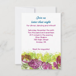 Pausade Blommor Pub Pub Mitzvah Star Party Card Inbjudningar