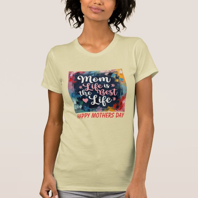 Pausade Mamma Life Best Life Heart Kvinnor T Shirt (Framsida)