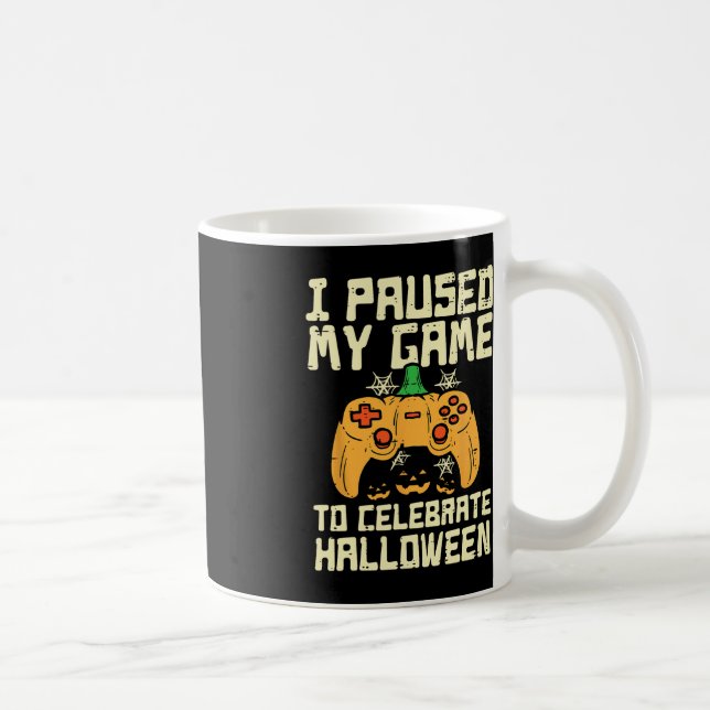 Pausade mina spel Halloween Gamer Costume Boys Kaffemugg (Höger)