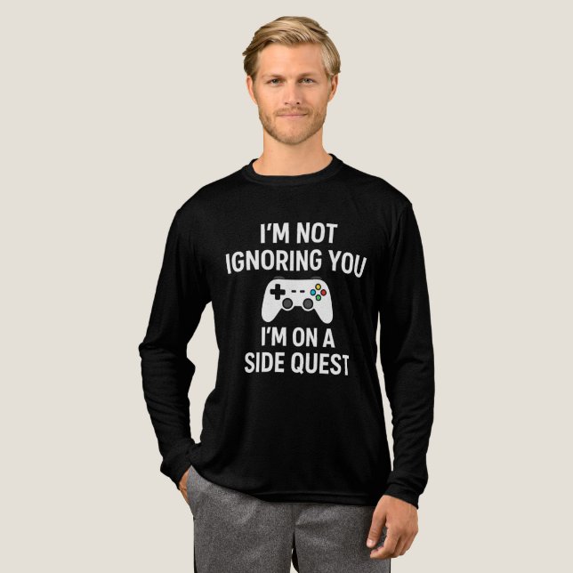 Pausade mitt spel för att vara här pullover t shirt (Hel framsida)