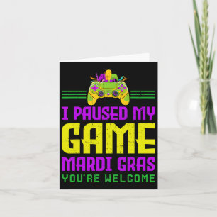 Pausade mitt spel för Mardi Gras TV-spelskontroll Kort