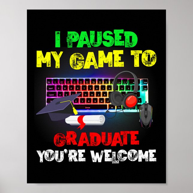 Pausade mitt spel till Student Studenten 2023 Vide Poster (Framsidan)