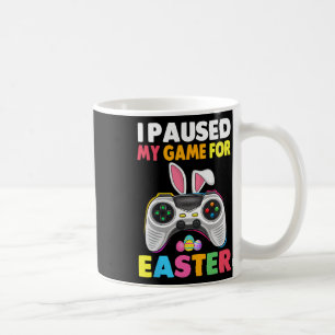 Pausat mitt spel för Påsk Boy Gamer Video Control Kaffemugg