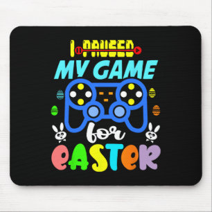 Pausat mitt spel för Påsk Funny Video Gamer Boys K Musmatta