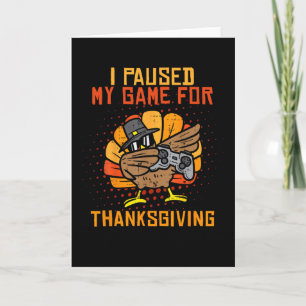 Pausat mitt spel för Thanksgiving Turkiet spelar s Kort