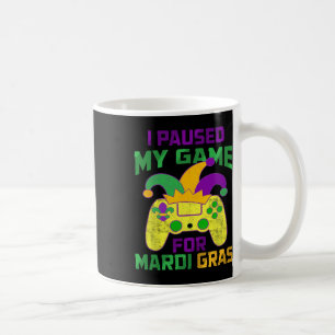 Pausat mitt spel för videospel för Mardi Gras Cont Kaffemugg