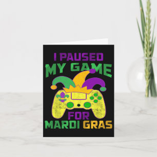 Pausat mitt spel för videospel för Mardi Gras Cont Kort