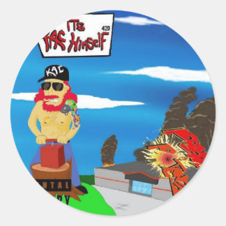 Pausative Sticker Runt Klistermärke