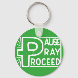 PAUSE PRAY PROCEED NYCKELRING