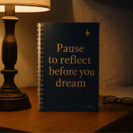 Pause to Reflect  – Midnight Blue Minimalist 