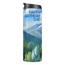 Pausning av bergscen Grattis på födelsedagen Pappa