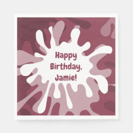 Pausning av rödplatter för lekfull Abstrakt på föd Pappersservett