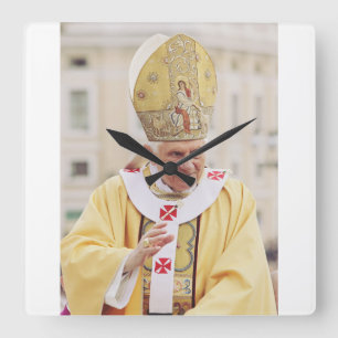 Påve Benedictus XVI Läraren av Sanning Fyrkantig Klocka