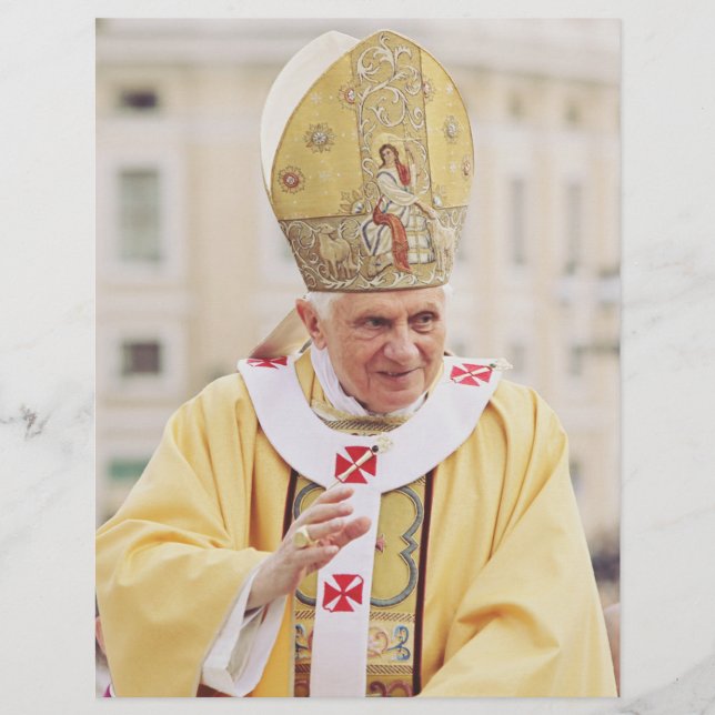 Påve Benedictus XVI Läraren av Sanning Reklamblad (Framsidan)