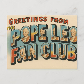 Påve Leo Fan Club Vintage Stil Postkort Vykort