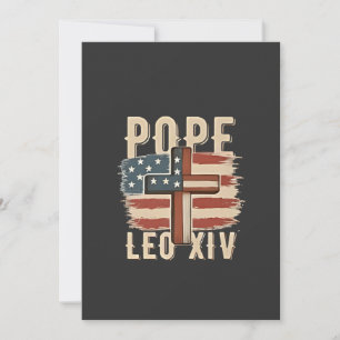 Påve Leo XIV Kristna Kyrka Da Påve USA Flagga Inbjudningar