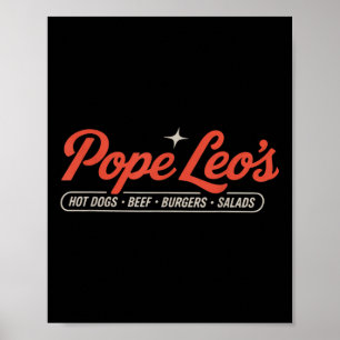 Påve Leos korvar nötkött burgare sallader Poster