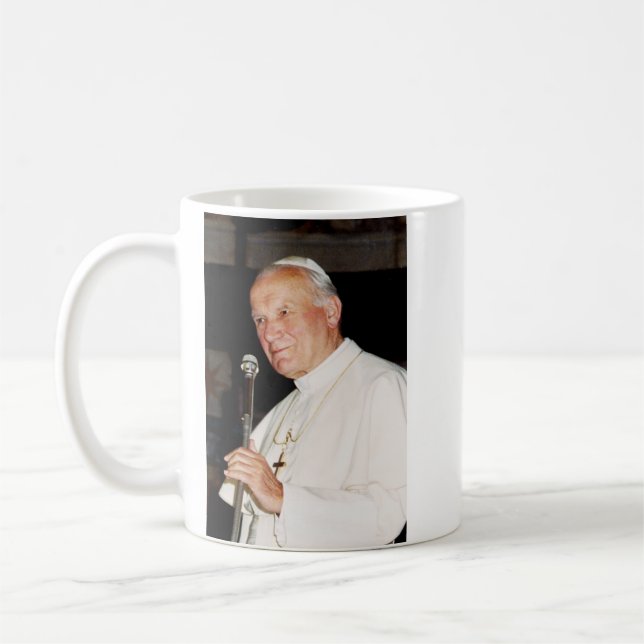 Påve Sankt Johannes Paulus II Kaffemugg (Vänster)