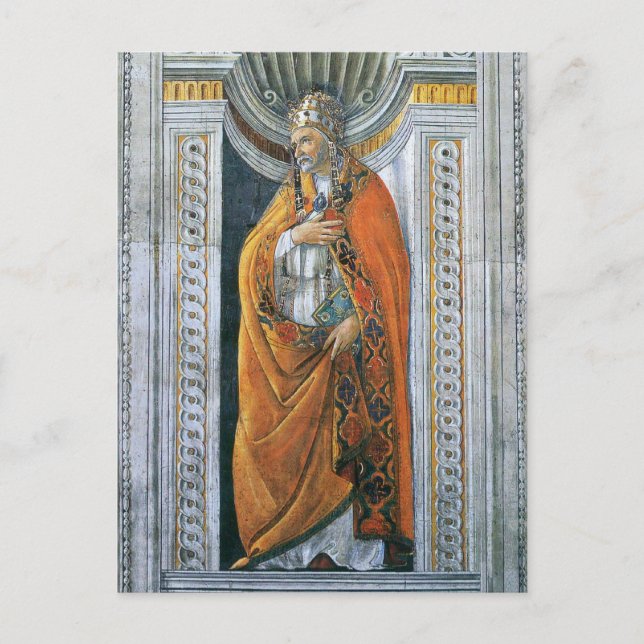 Påve Sankt Sixtus II av Sandro Botticelli Vykort (Framsida)
