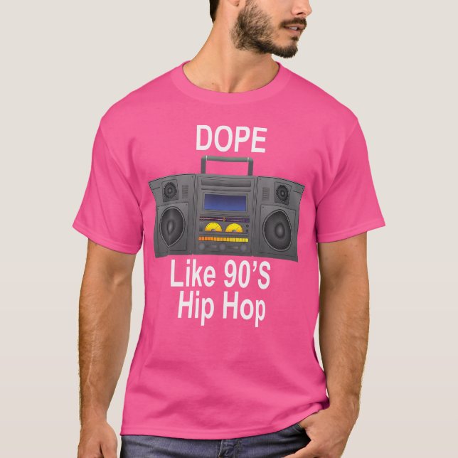 Påve som 90S Hip hop Old school Boombox Shirt T Shirt (Framsida)