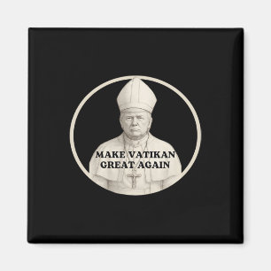 Påve Trump Rollig Trump Vatikanen Kristna Retro Ch Magnet