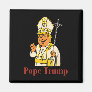 Påve Trump Rollig Trump Vatikanen Kristna Retro Ch Magnet