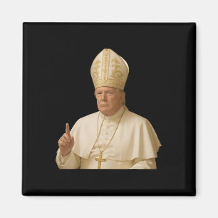 Påve Trump Rollig Trump Vatikanen Kristna Retro Ch Magnet