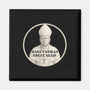 Påve Trump Rollig Trump Vatikanen Kristna Retro Ch Magnet