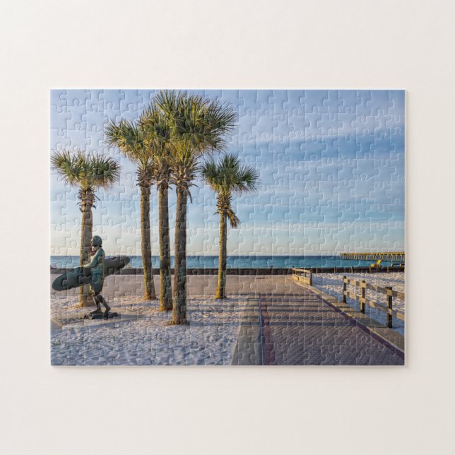 Paved Walkway till Pensacola Beach Jigszle Puzzle Pussel (Horisontell)