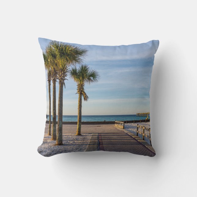 Paved Walkway till Pensacola Beach Pillow Kudde (Framsida)