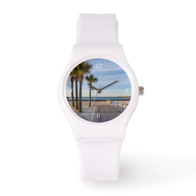 Paved Walkway till Pensacola Beach Sporty Watch Armbandsur (Framsida)